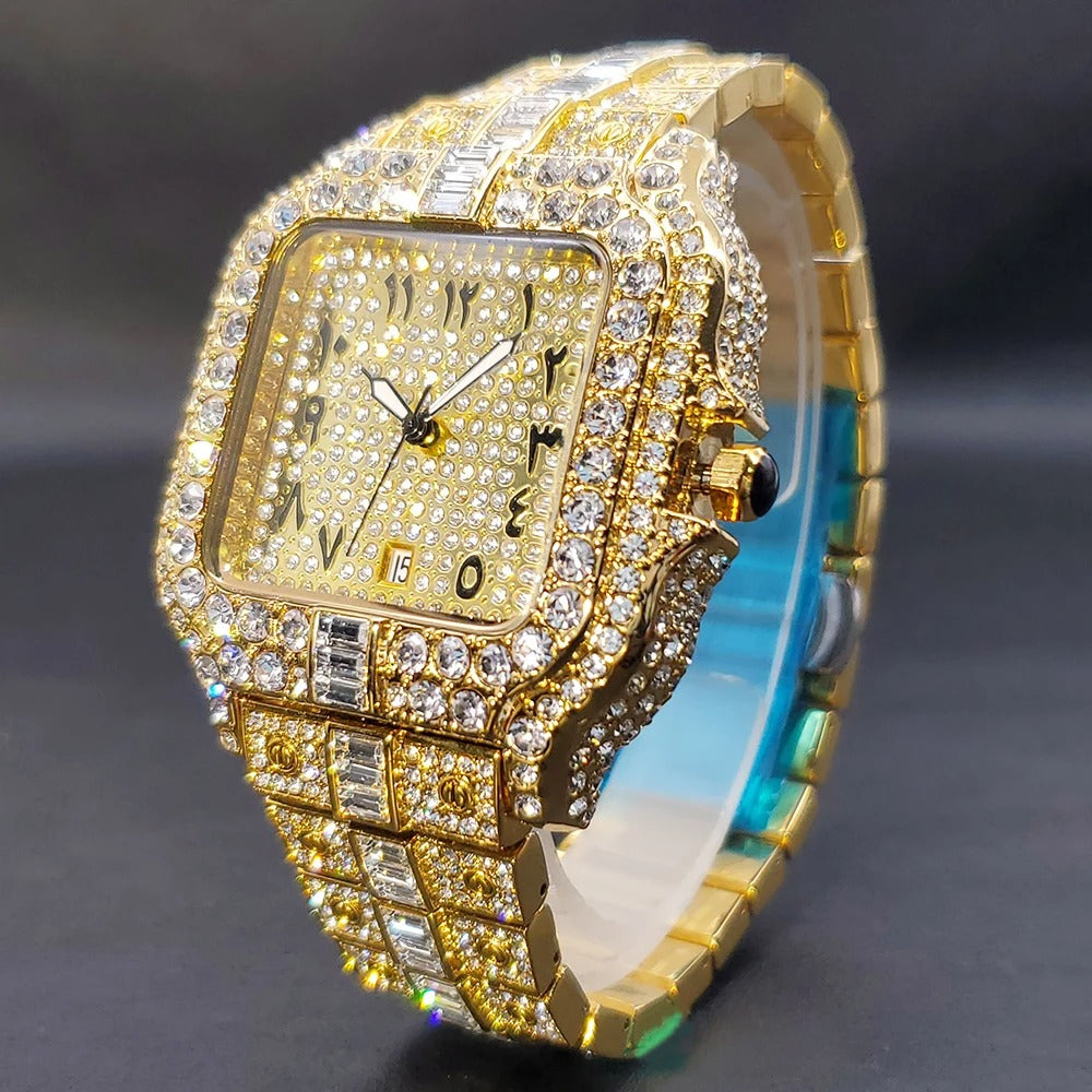 Arabic Iced Out Watch